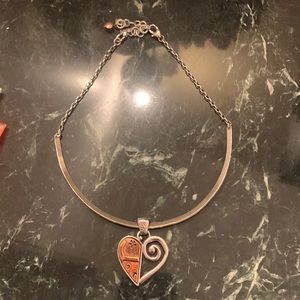 Brighton Silver & Copper Heart necklace